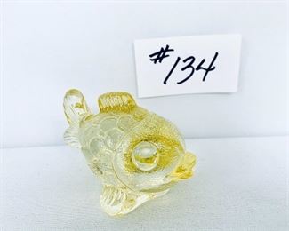 Marquis by Waterford lead Crystal yellow fish. 4” L. $35