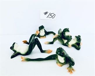 Set of 4 FRANZ porcelain frogs. 
6-8”L.  $195
