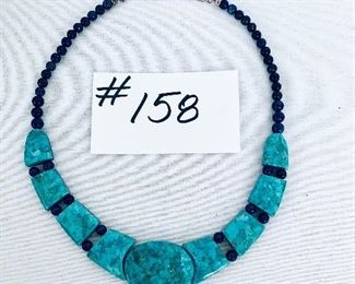 Jay King- reversible turquoise and blue lapis necklace. 6-7”. . $75. 