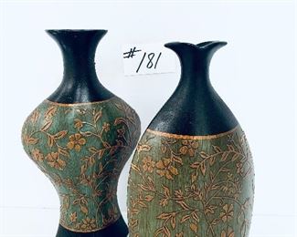 Pair of composite vases. 13” t. 
Pair. $15