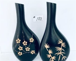 Pair of composite vases. 17” t.  $18