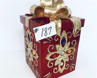 Resin Christmas box. 16 t. 9w. $20
