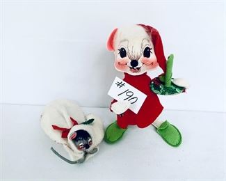 190B- paid of vintage Christmas mice. 
10L. 12T.  $ 38