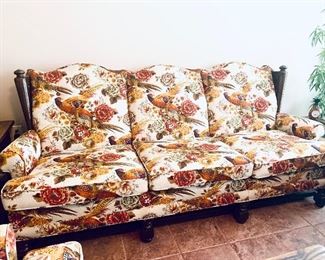 #198- Clayton Marcus vintage sofa. 37t. 30d. 83 L.  Seat height. 18”t.  $300
Great condition. Deer camp or man cave ready. 