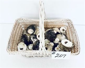 Basket of oyster shells. 16” w.  $26
