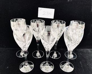 7 wine glasses marquis by Waterford. 8”t. Summer Breeze. $125. 