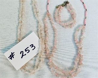 Quality pink jewelry lot. 10 & 17 “. $26