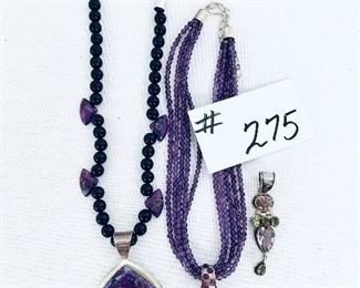 Sterling and purple set. 9-11”. $56. 