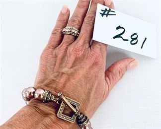 Heidi Daus bracelet and ring size 8. 
$40. 
