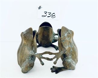 Brass frog ring. 7w 5t.  $ 20