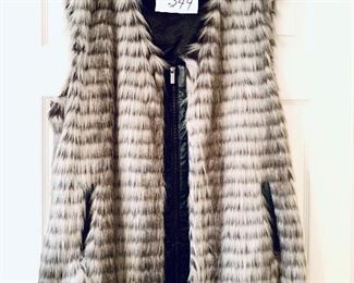 XL Iman gray faux fur. Vest. $75