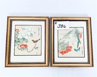 Pair of oriental prints. 8 x 10. 
$45