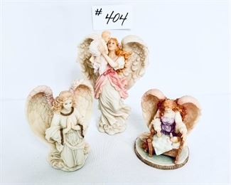 Set 3 resin seraphim angels. 4,5,&8 “ 
$35
