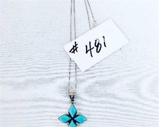 RB 925 turquoise cross necklace. 12-14” 16 grams. $45
