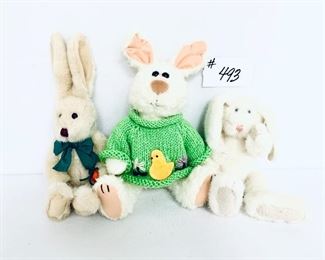 Set of 3 stuffed rabbits 10–11” L 
$95