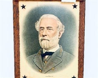 Robert E Lee print on wood. 18w 26t 
$89
