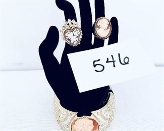 Amedeo lot. Lot price. $110
A- ring size 8.25 16g.
B- ring size 7.5. 8g. 
C- bracelet. 