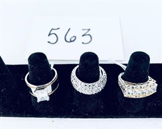 A- stainless steel size 8. 4g. $20
B- JB CHINA. Size 7.5-8. 4g. $40
C-925 size 8 $20