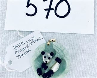 Panda pendant. 1.5” L. $94