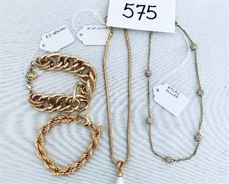 Gold tone lot. Anne klein, Nolan Miller and bronze Milor bracelet. 7-9”. 
$52