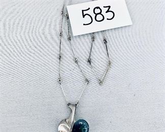 Organic Lapponia Bjorn Weckstrom space apple acrylic necklace Modernist Sterling Silver. $950. 