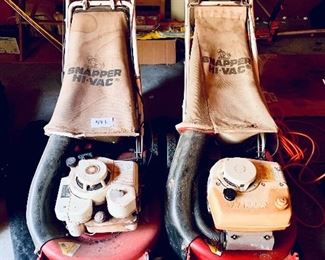 Pair of vintage snapper mowers. 
Not running currently. Sold for parts. 
$40 each 
