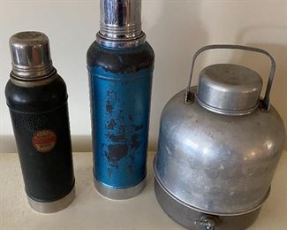 Assorted Old Thermoses and Jug