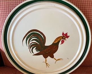 Painted Rooster Tin