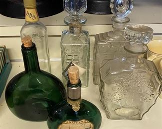 Assorted Decanters and Bottles