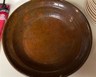 Old Jugtown Ware Pottery Pie Plate (As Is)