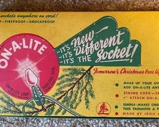 Vintage On-A-Lite Christmas Light Set in Box