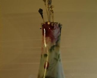 Nippon Hat Pin Holder and Hat Pins