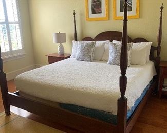 lot 23- king size bed (headboard, footboard and rails only not matttess) $250 