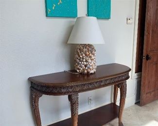 lot 26- sofa table- $175 