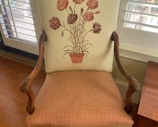 lot 39- matching chair- in fair condition- has slight water staining on seat. $45 