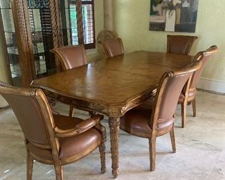lot 90- dining room table with chairs - has some cosmetic marks- not perfect. $250 