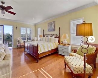 Lot 37- King size bed (headboard, rails and footboard only) $250 