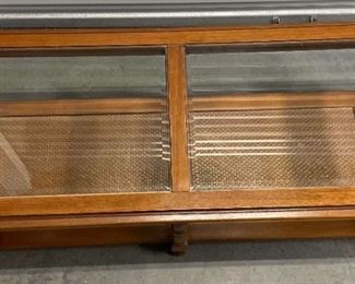 Rattan Bottom, Glass Top Coffee Table