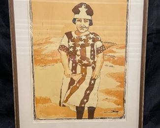 SN 1622 Framed Artwork By Linda Jones 70 Titled Edna