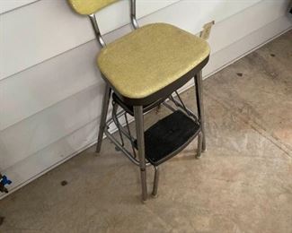 Vintage MidCentury Modern Kitchen Chair Step Stool
