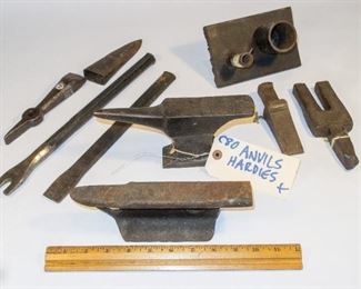 Unmarked anvils and hardies
