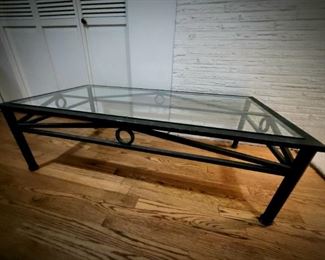 NeoClassical glass top cocktail table $75 or bid #38