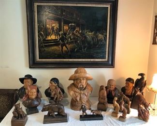 Swiss, Black Forest and American Wood carvings