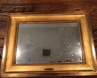 Swiss gilt mirror shadow box that turns into a mechanical music box with dancers by Reuge