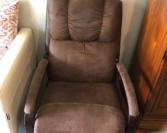 Suede leather lazyboy lounger