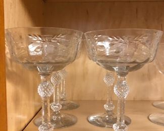 Quality elegant depression glass stems