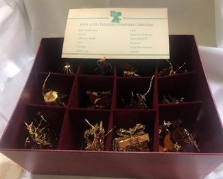 Another set of Danbury Mint Gold Collection Christmas Ornaments