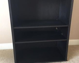 black wood shelf 
