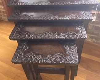 Nest of Asian tables - circa early 1900's 