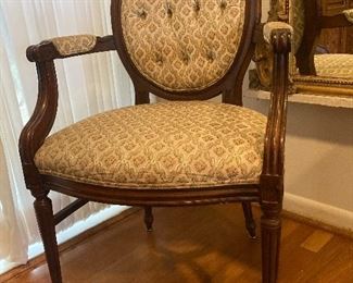 Louis XVI reproduction chairs - early 20th C - one of six identical